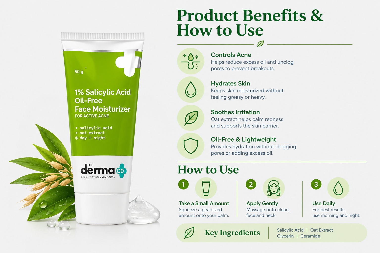 1% Salicylic Acid Oil Free Daily Face Moisturizer