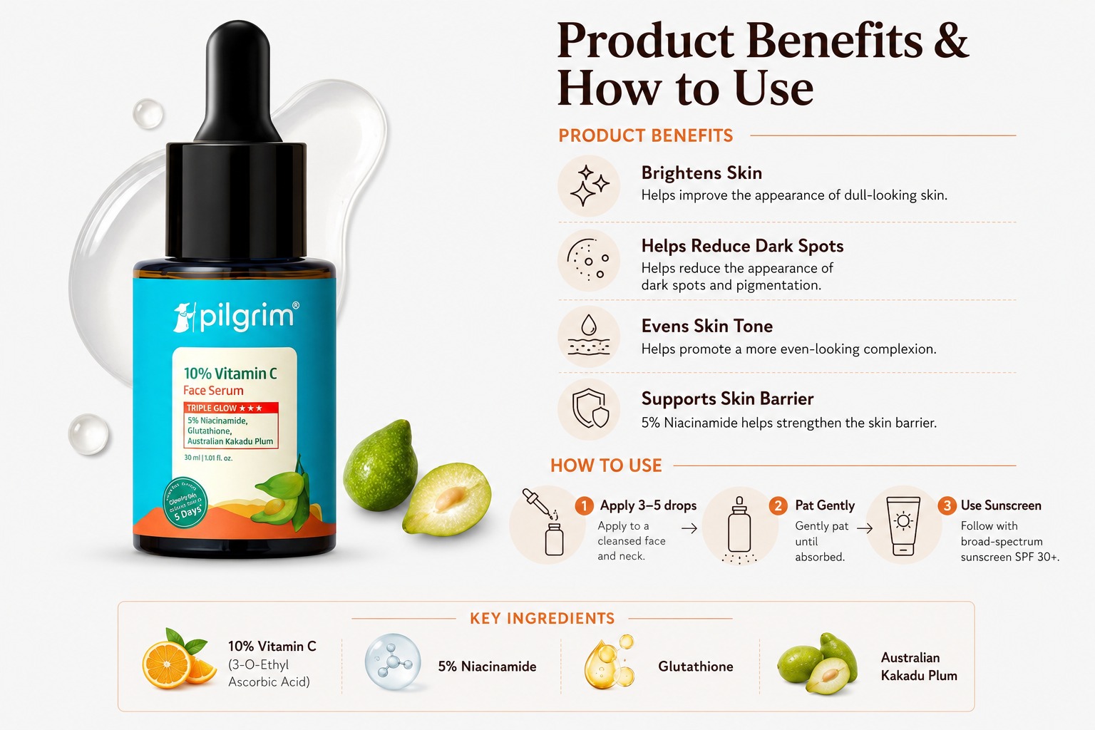 Pilgrim 10% Vitamin C Face Serum