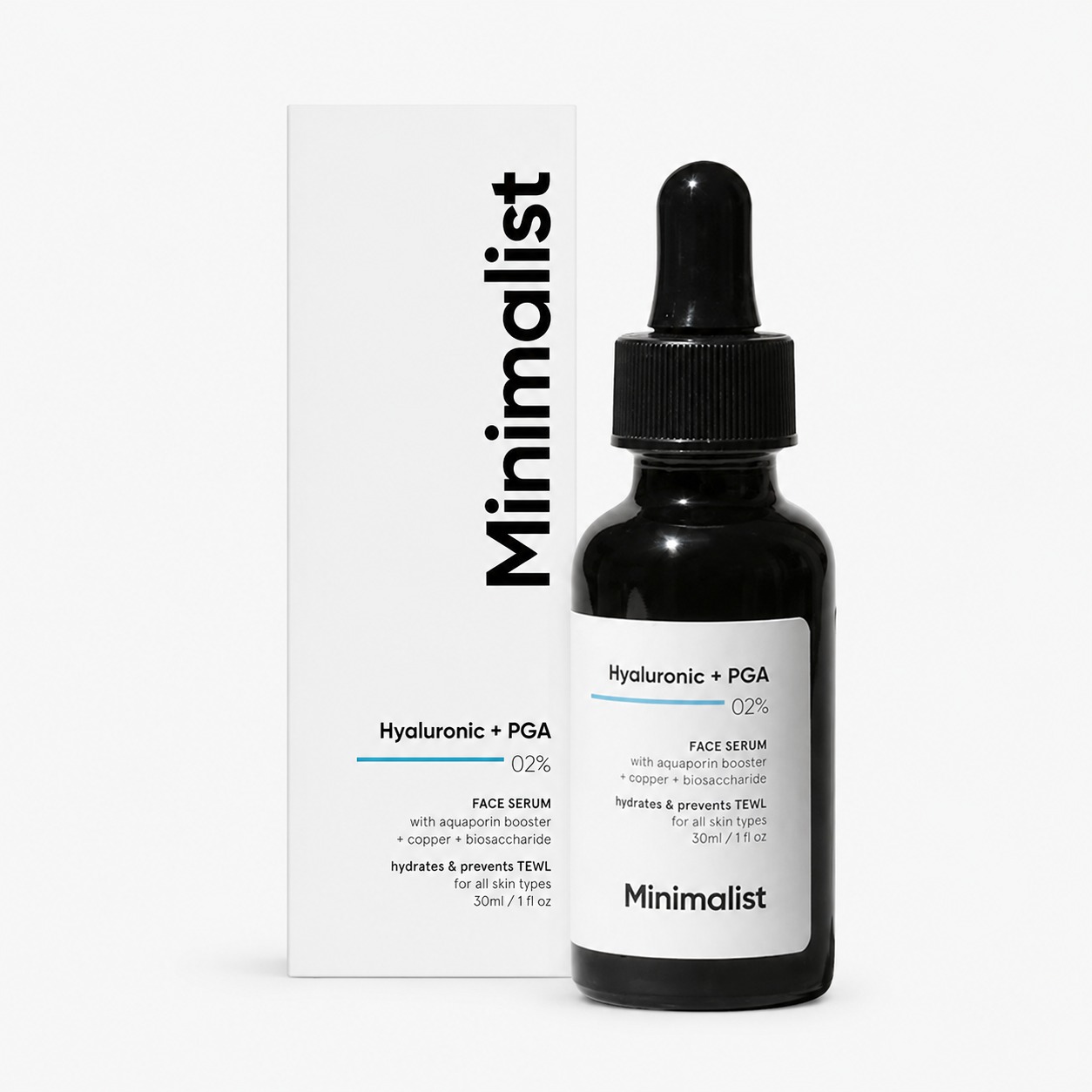 Minimalist Hyaluronic + PGA 02% Face Serum 30ml hydrating serum
