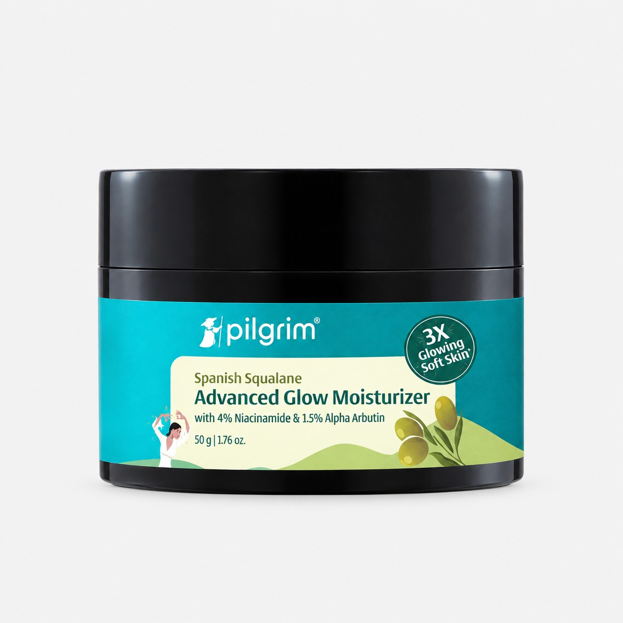 Pilgrim Advanced Glow Moisturizer 50g – Squalane, Vitamin C & Niacinamide