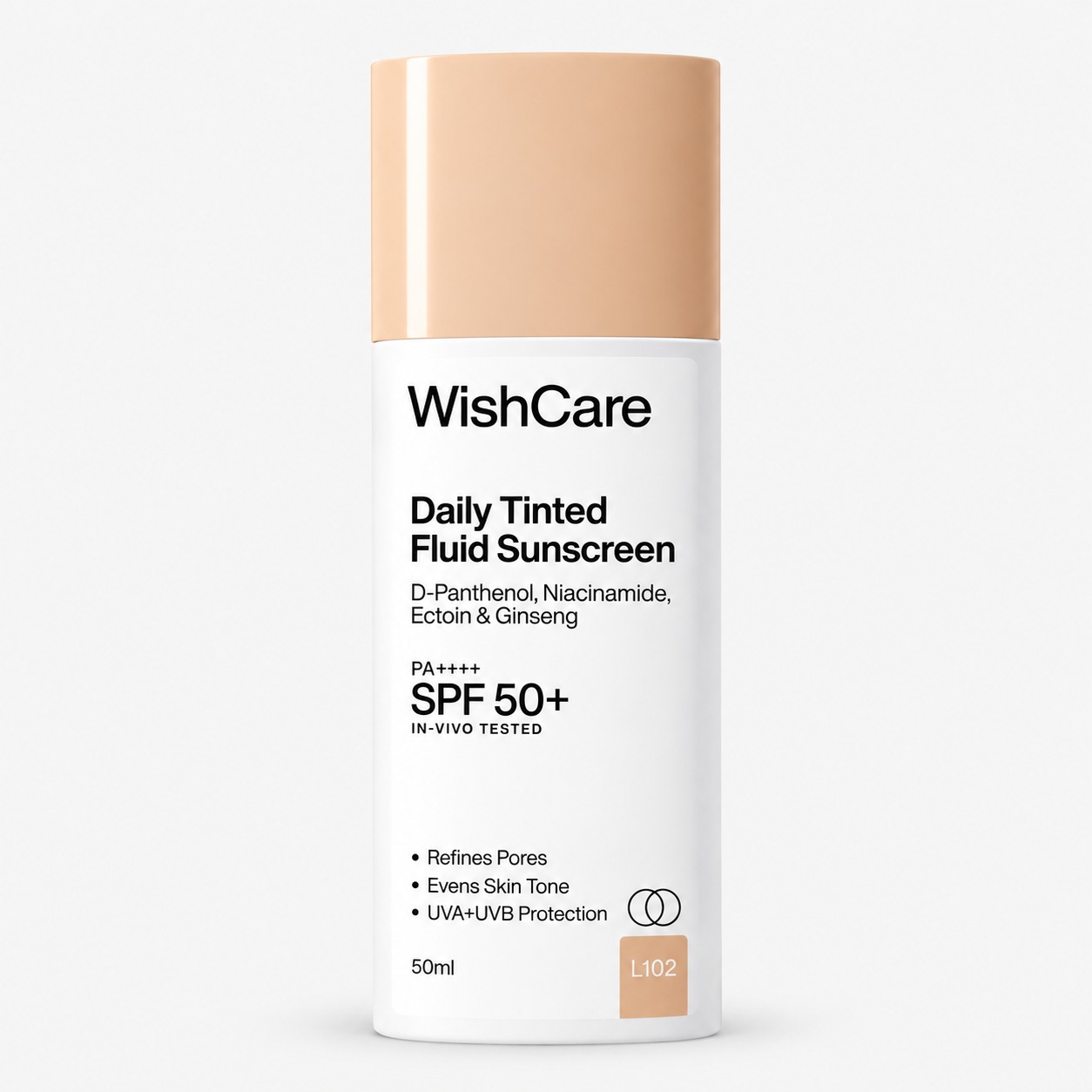 WishCare Daily Tinted Fluid Sunscreen 50ml L102