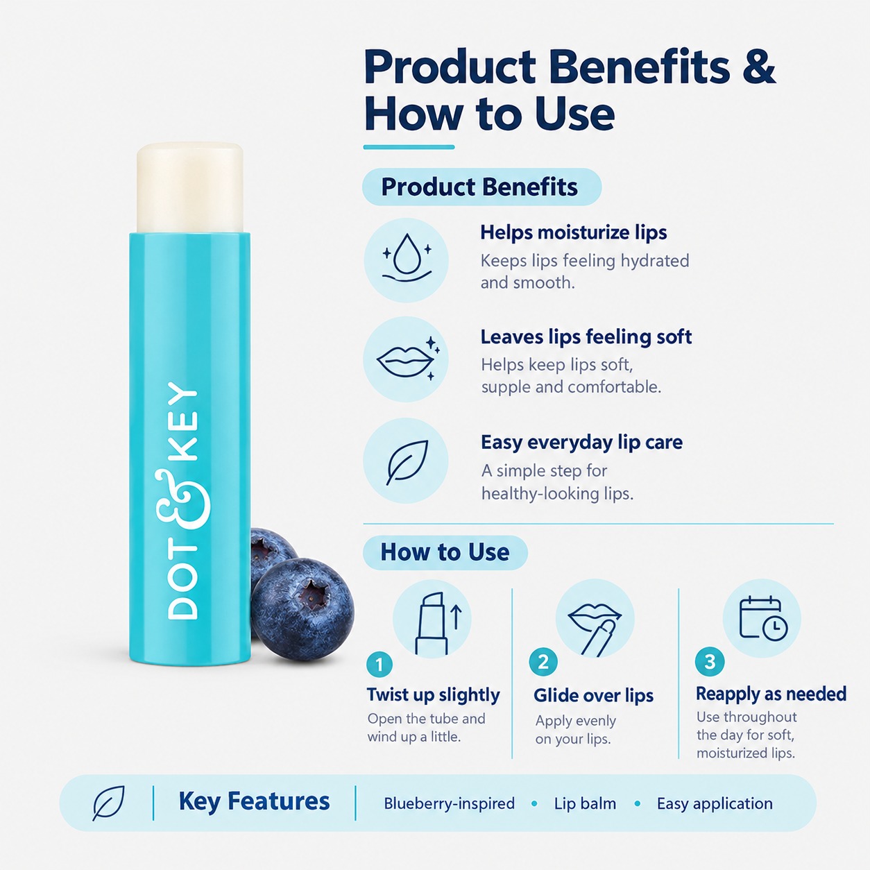 Dot & Key Blueberry Bliss Lip Balm 4.5g