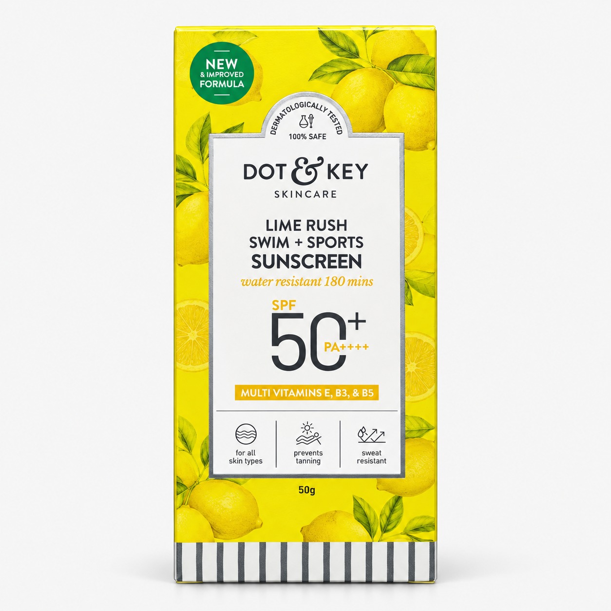 Dot & Key Lime Rush Sunscreen 50g water resistant SPF 50 sunscreen