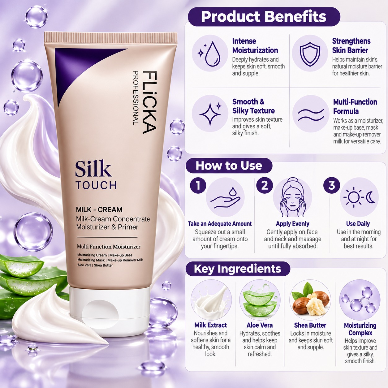 Flicka Silk Touch Milk Cream 30ml
