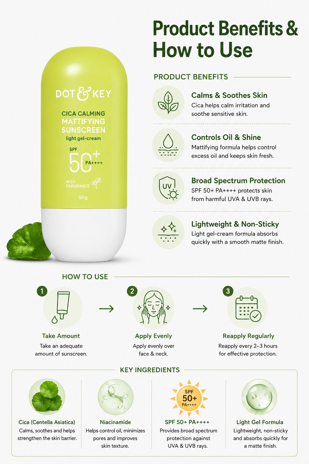 Dot & Key Mattifying Sunscreen 50g mattifying sunscreen for oily skin