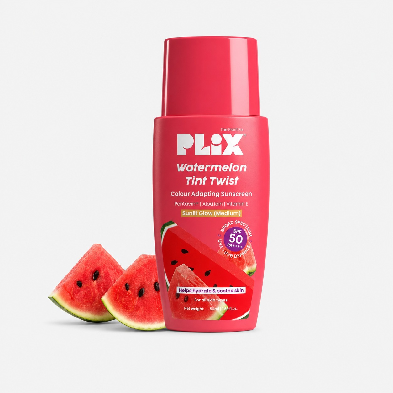 Plix Watermelon Tint Twist Sunscreen Golden Glow Medium 50ml