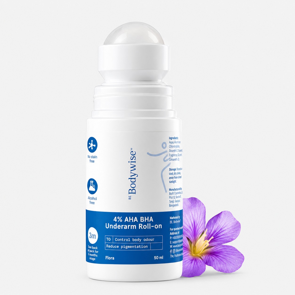 Bodywise 4% AHA BHA Underarm Roll On