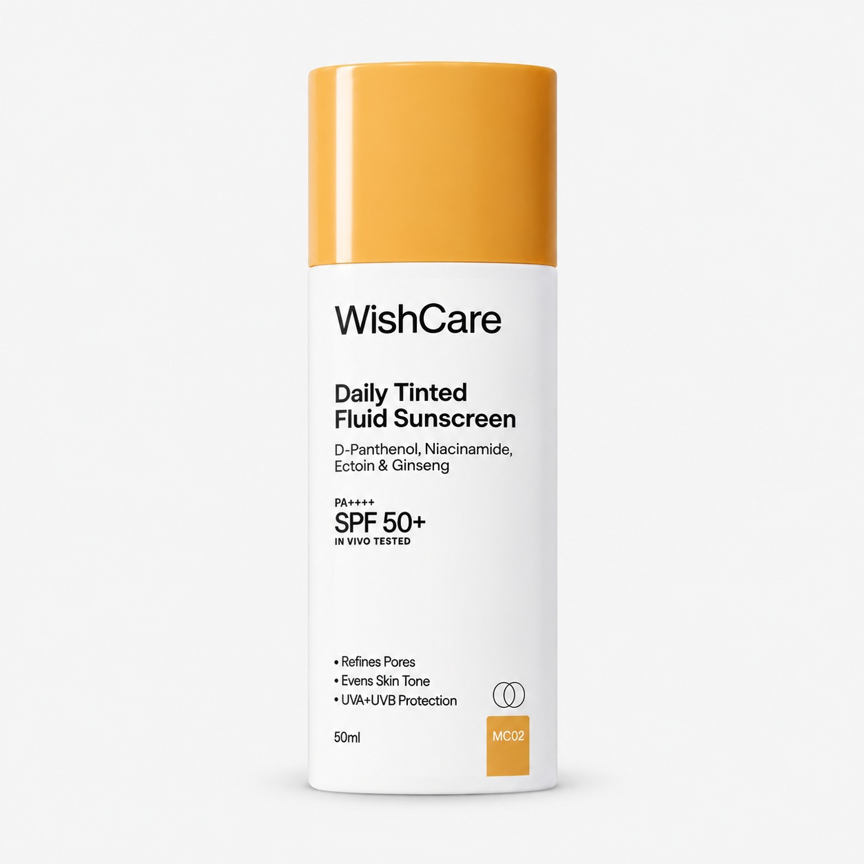 WishCare Daily Tinted Fluid Sunscreen M202